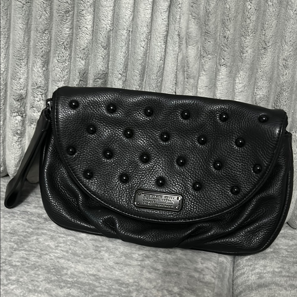 Marc Jacobs Black Studded Clutch